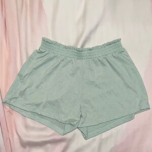 H&M Light Green Ruffle Hem Shorts Girls Size 11/12 Used